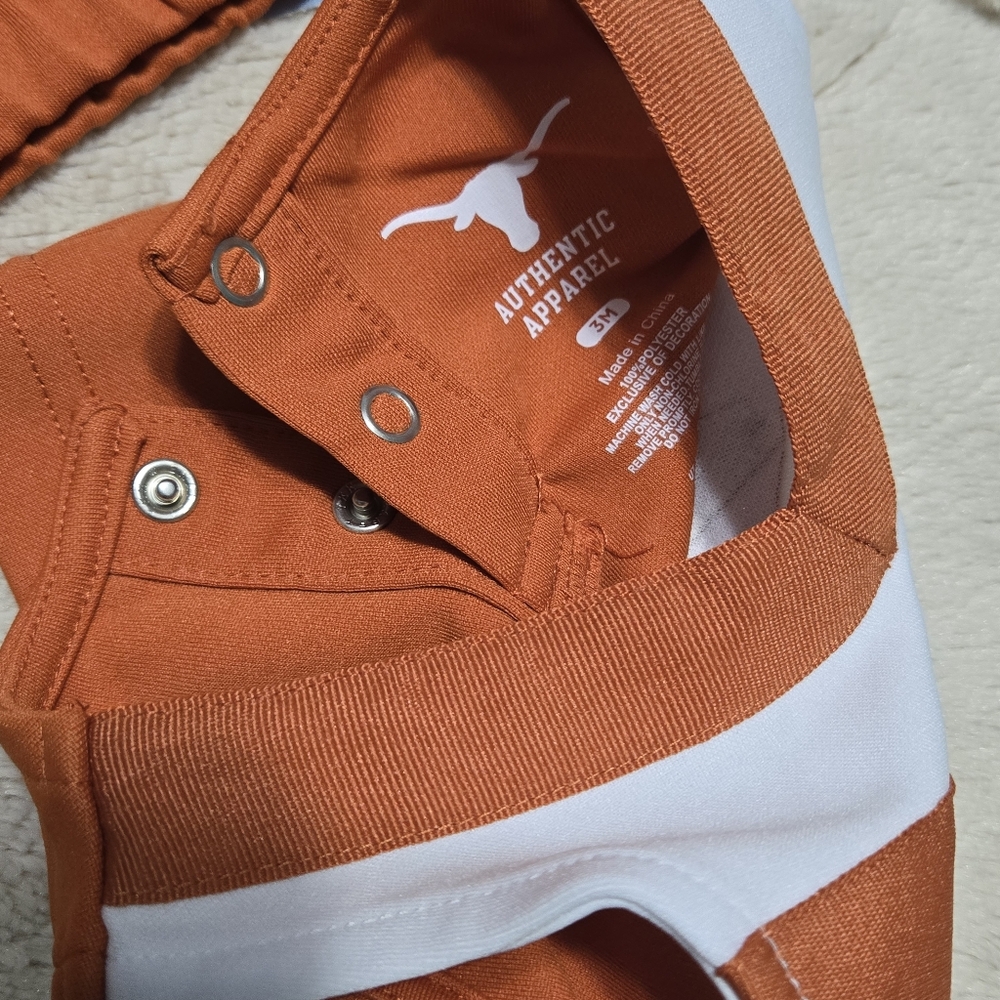 University of Texas Longhorns Cheerleader Outfit UT Baby 2 Piece Cheer, 3m  NEW - Picture 5 of 15